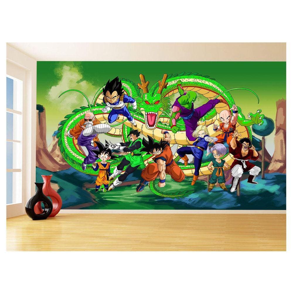 Papel De Parede Dragon Ball Goku Vegeta Anime 3,5M Dbz277