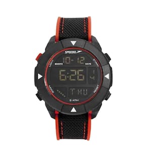 Relógio Speedo Preto Vermelho Masculino 15076G0Evnv2