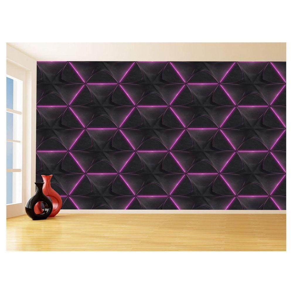 Papel De Parede 3D Colméia Moderno Gamer Rosa 3,5M Txt88