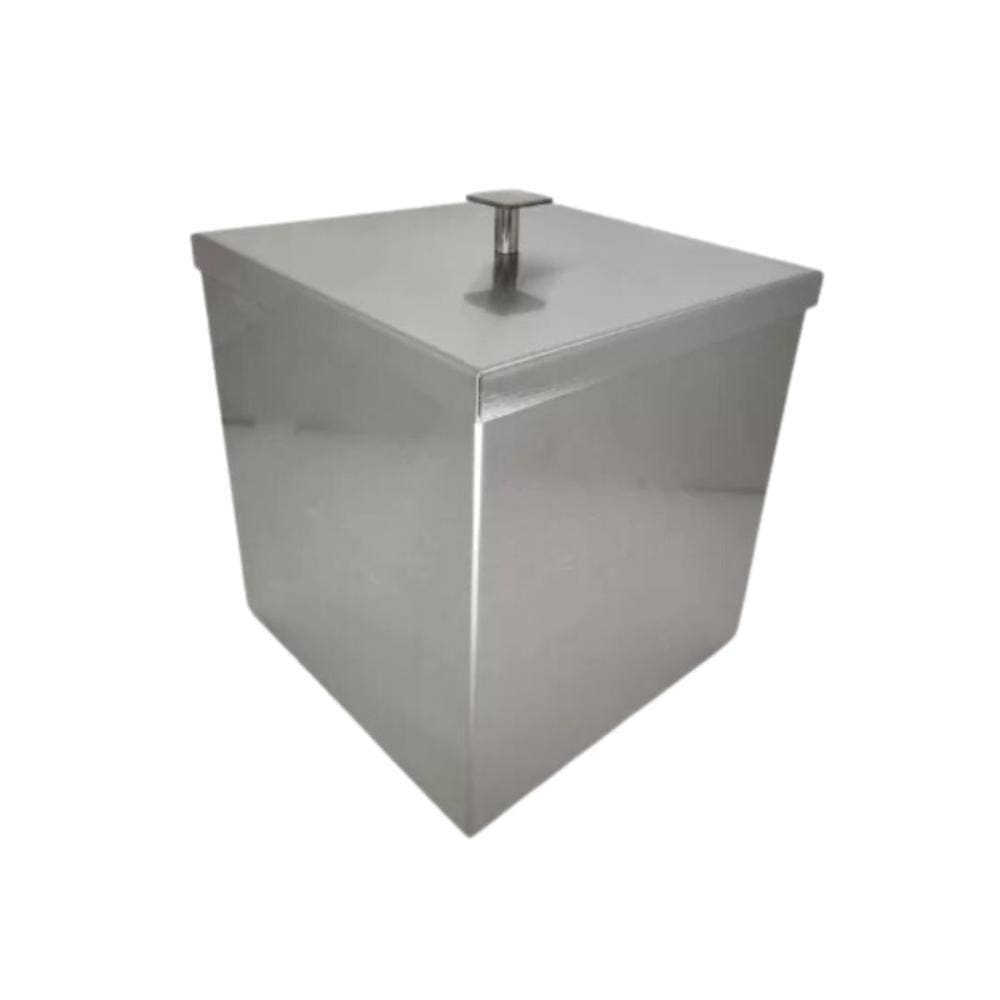 Lixeira Rodinox Inox Polido Quadrada 5,2L