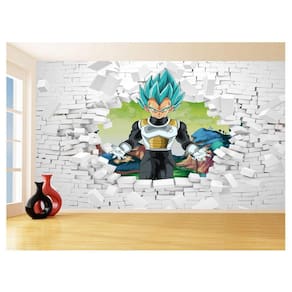 Papel De Parede 3D Dragon Ball Goku Vegeta Anime 3,5M Dbz79