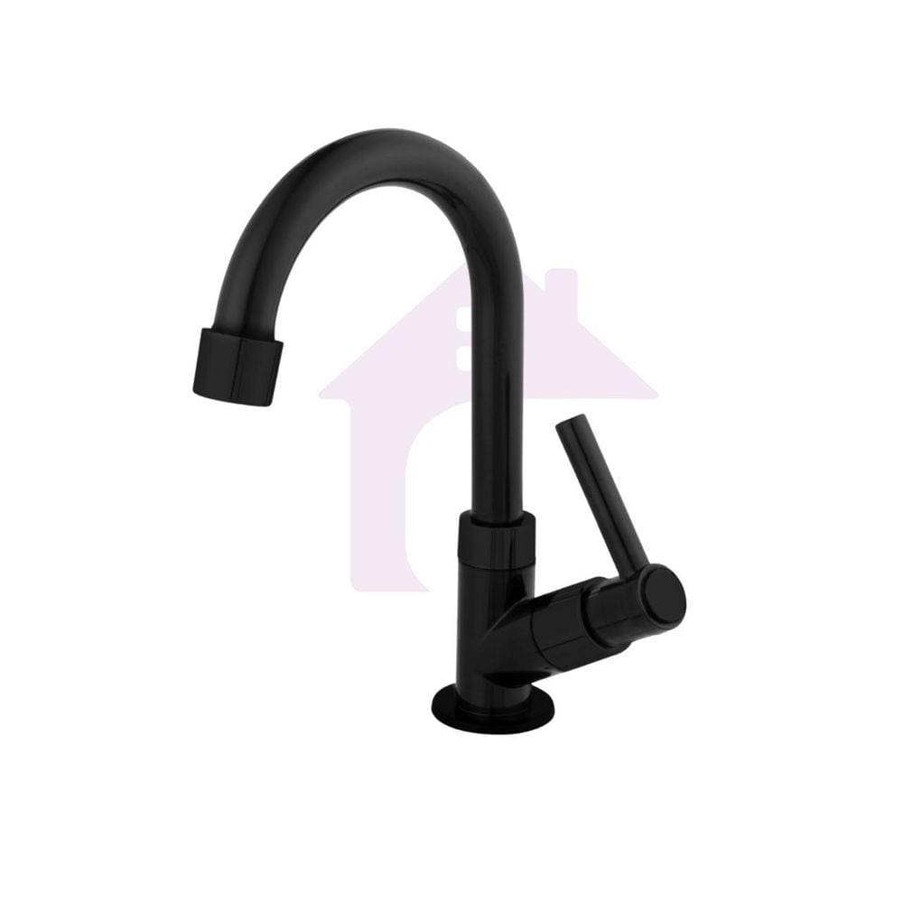 Torneira Lavatorio Lavabo Banheiro Abs 1/4 Volta Black