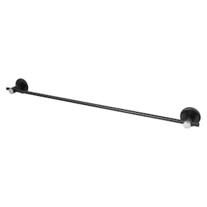 Porta Toalha Reto Stander Preto Fosco Cod-23
