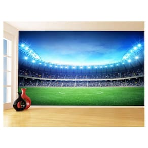 Papel De Parede 3D Esporte Estádio Gramado Campo 3,5M Spt64