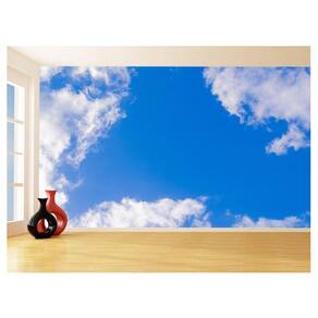 Papel De Parede 3D Paisagem Céu Azul Nuvens 3,5M Nsk114
