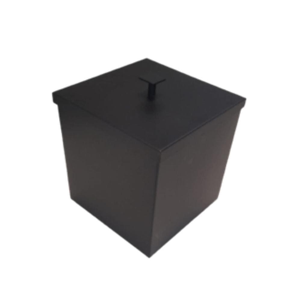 Lixeira Rodinox Inox Preta Quadrada 5,2L