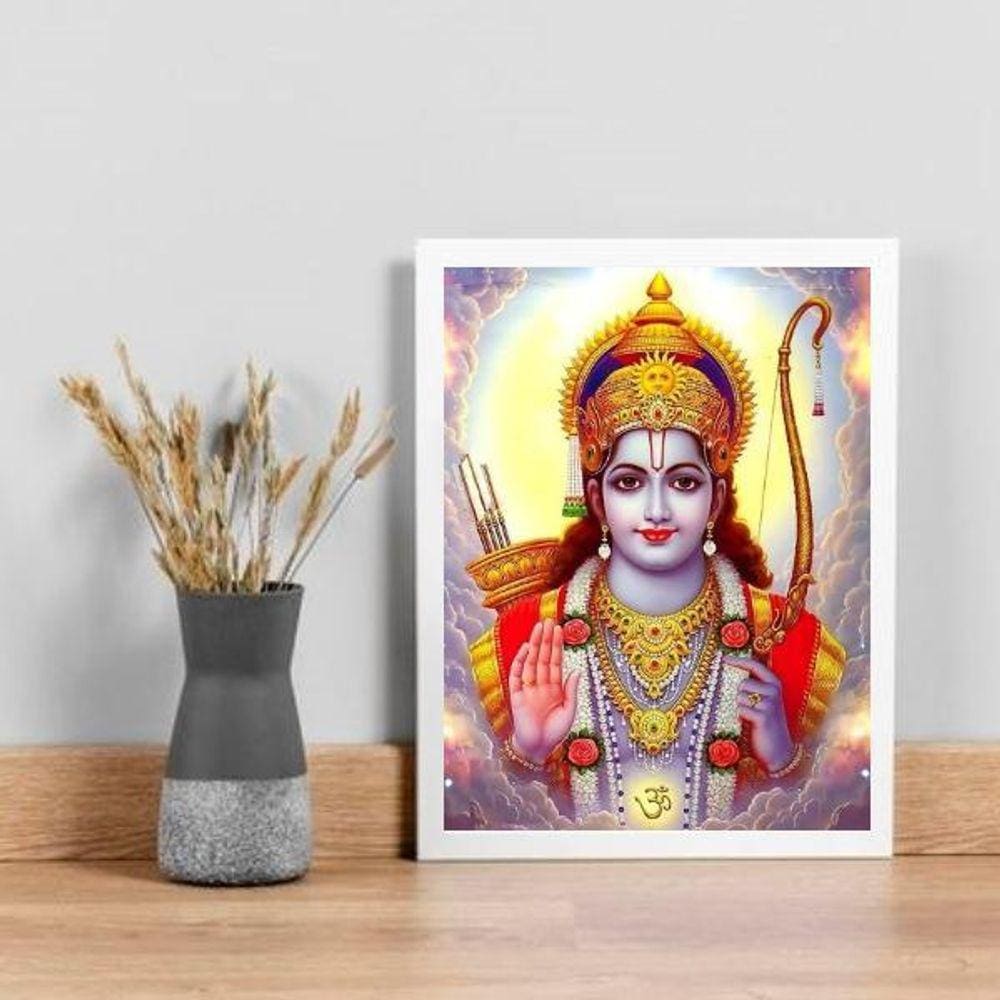 Quadro Decorativo Indiano Jay Shree Ram - 24x18cm