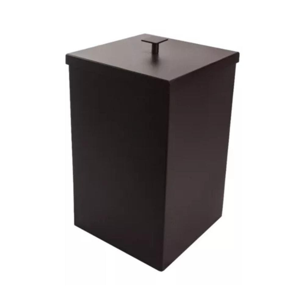 Lixeira Rodinox Inox Preta Quadrada 7,8L