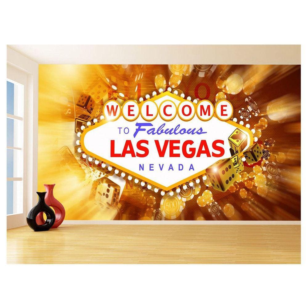 Papel De Parede Salão De Jogos Cassino Fichas 3,5M Jcs134