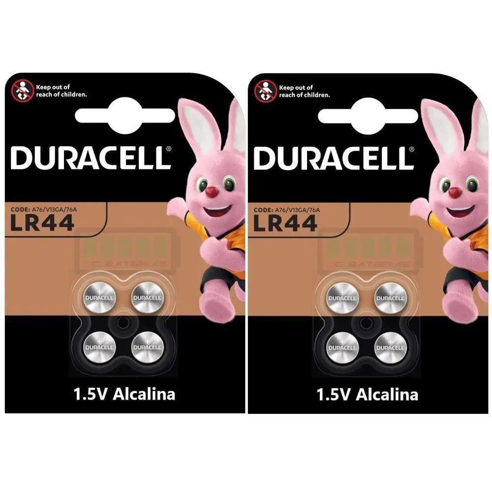 Kit 8 Pilhas Duracell LR44 A76 PX76A V13GA