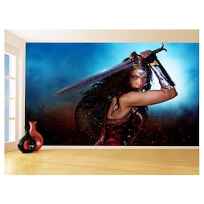 Papel De Parede 3D Heroina Mulher Maravilha 3,5M Nhma311