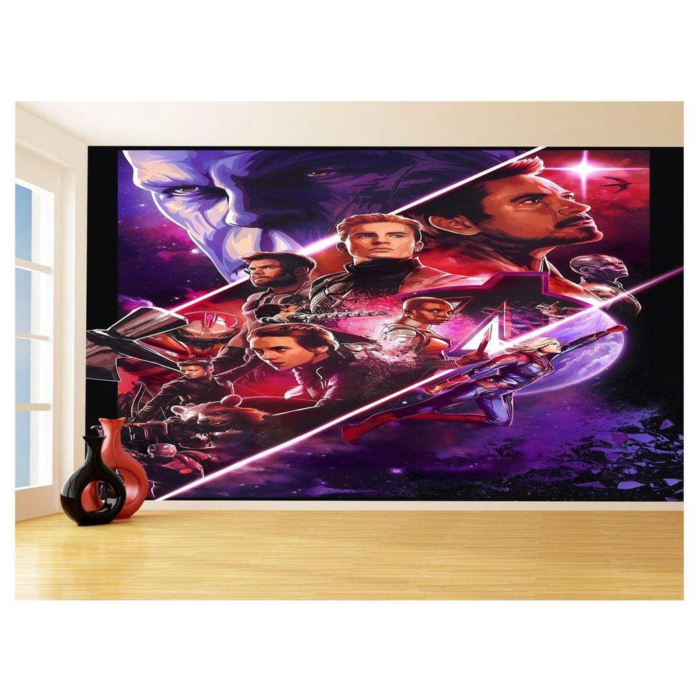 Papel De Parede 3D Heróis Vingadores Ultimato 3,5M Nhma288