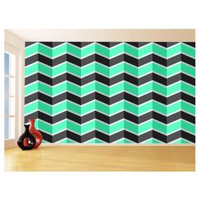 Papel De Parede 3D Sala Chevron Zig Zag Listras 3,5M Zig32