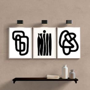 Quadros Decoração Minimalista 33x24cm - Kit 3 Peças