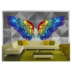 Papel De Parede 3D Arte Asas Selfie Insta Cores 3,5M Tra253