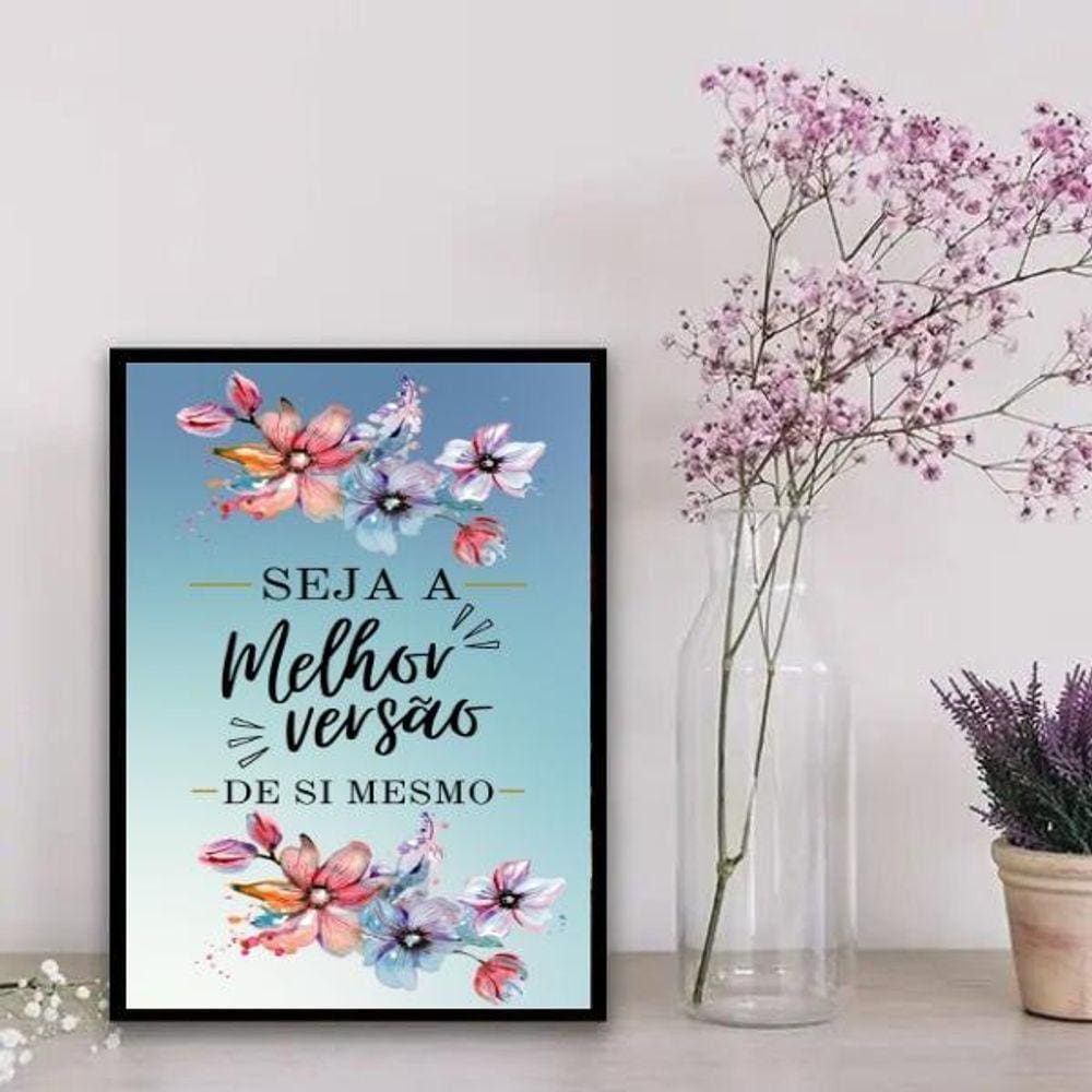 Quadro Seja A Melhor Versão De Sí 24X18Cm Preta