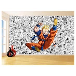 Papel De Parede 3D Dragon Ball Goku Gohan Anime 3,5M Dbz606