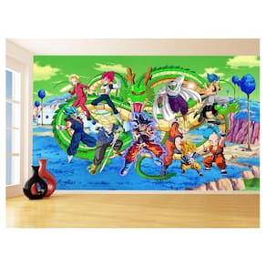 Papel De Parede Dragon Ball Goku Vegeta Anime 3,5M Dbz347