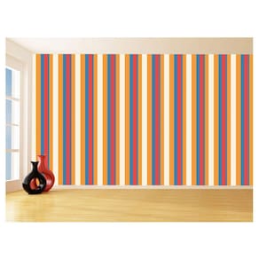Papel De Parede 3D Listras Coloridas Verticais 3,5M Lst38