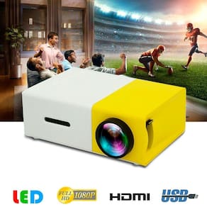 Mini Projetor Portátil 1080p LED 400-600 Lumens HDMI USB SD
