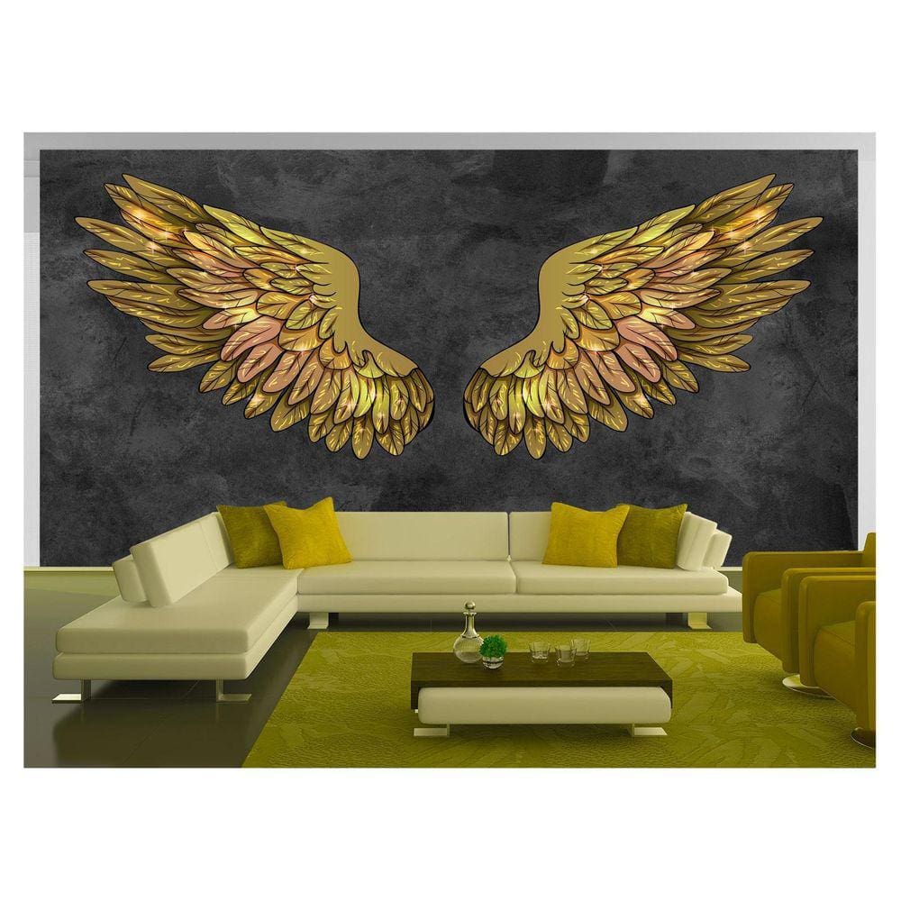 Papel De Parede 3D Arte Asas Selfie Insta Cores 3,5M Tra402