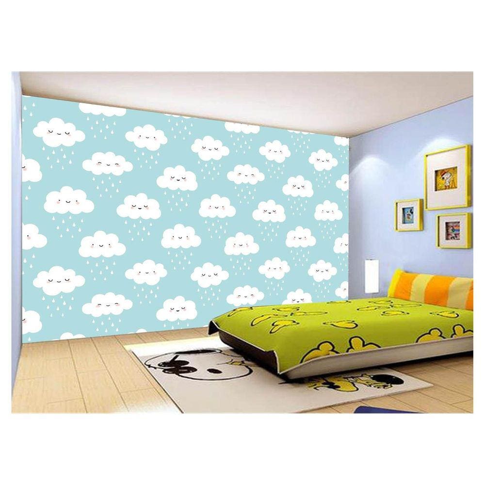 Papel De Parede 3D Infantil Nuvens Babê Baby 3,5M Azs306