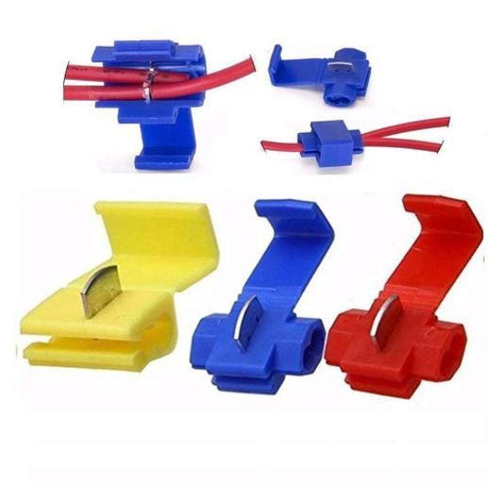 100 Conector Elétrico Derivação Emenda Cabo Fios 0,5 A 6Mm