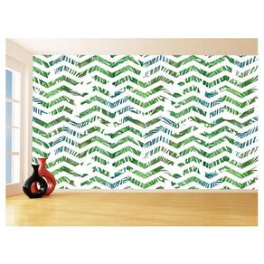 Papel De Parede 3D Sala Chevron Zig Zag Listras 3,5M Zig89