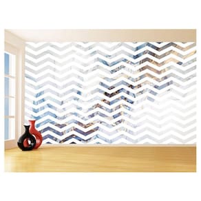 Papel De Parede 3D Sala Chevron Zig Zag Listras 3,5M Zig116