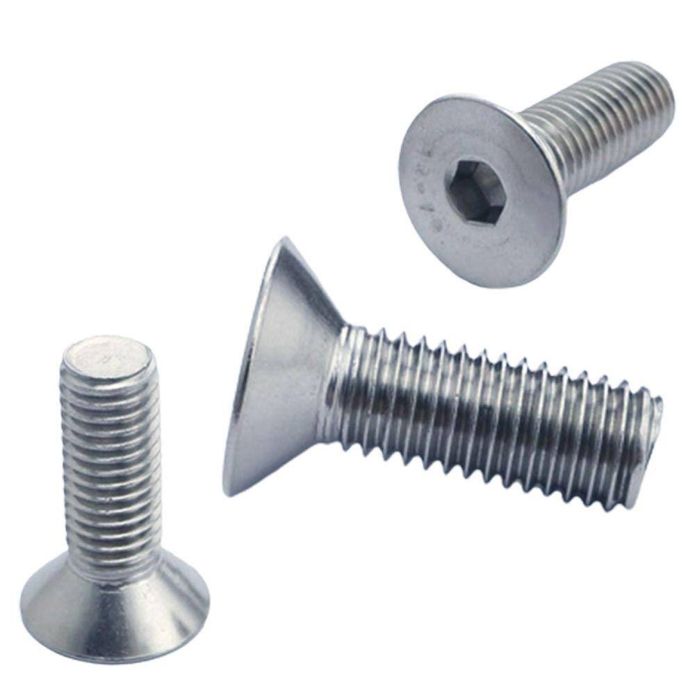 Parafuso Allen Cabeça Chata M6 X 16 Zinco Branco - 200Un