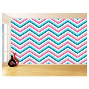 Papel De Parede 3D Sala Chevron Zig Zag Listras 3,5M Zig64