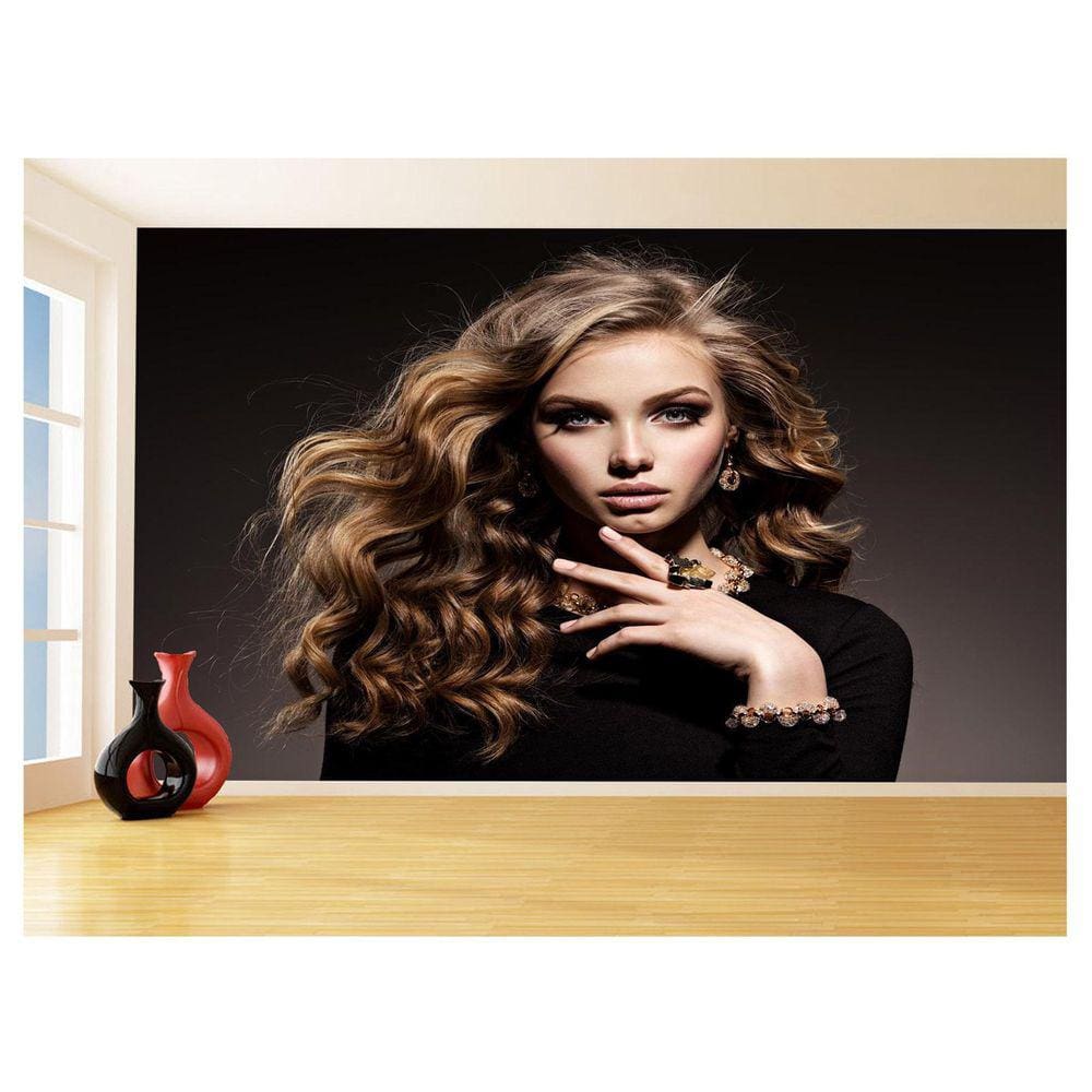 Papel De Parede 3D Salão De Beleza Corte Cabelo 3,5M Slb22