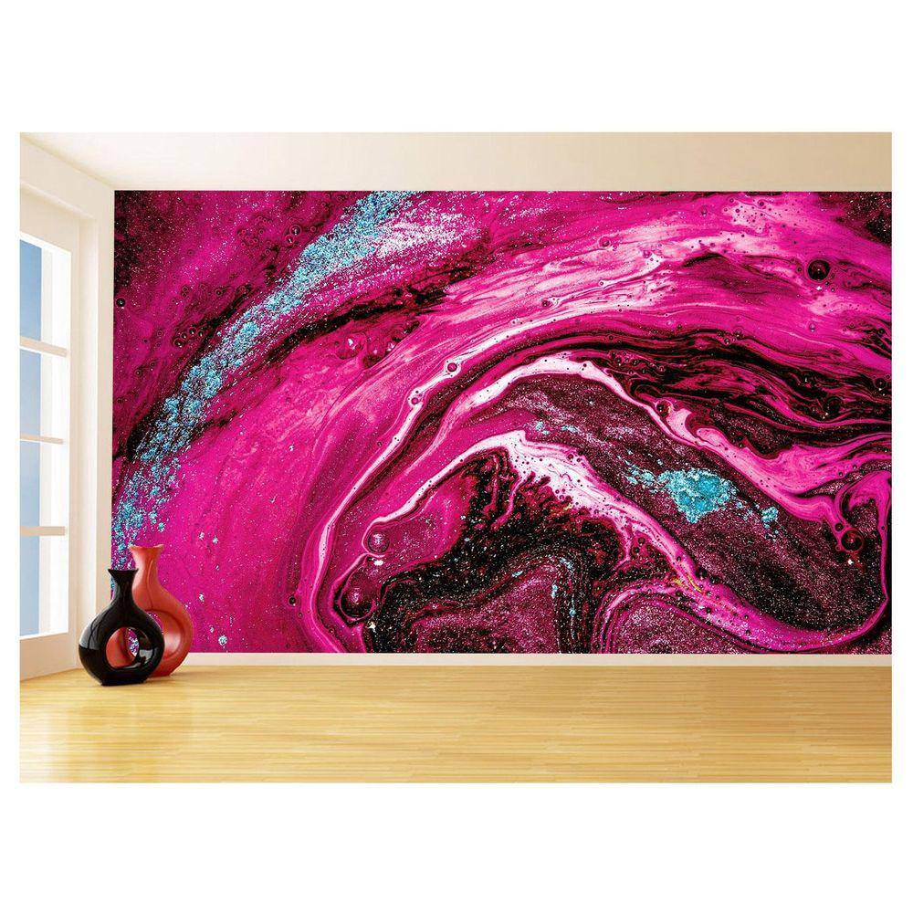 Papel De Parede 3D Estilo Marmore Tintas Cores 3,5M Mbr139