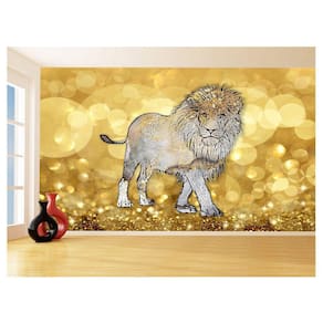 Papel De Parede Animais Pop Art Leão Rei Selva 3,5M Pxa51