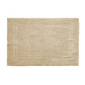 Tapete Para Banheiro Toalha Pegada Bege 45X70Cm Camesa