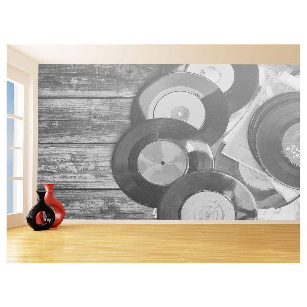 Papel De Parede 3D Música Vinil Antigos MUS61 1,75X2,0M