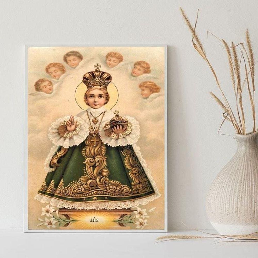 Quadro Decorativo Menino Jesus De Praga 45X34Cm