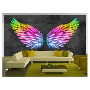 Papel De Parede 3D Arte Asas Selfie Insta Cores 3,5M Tra390