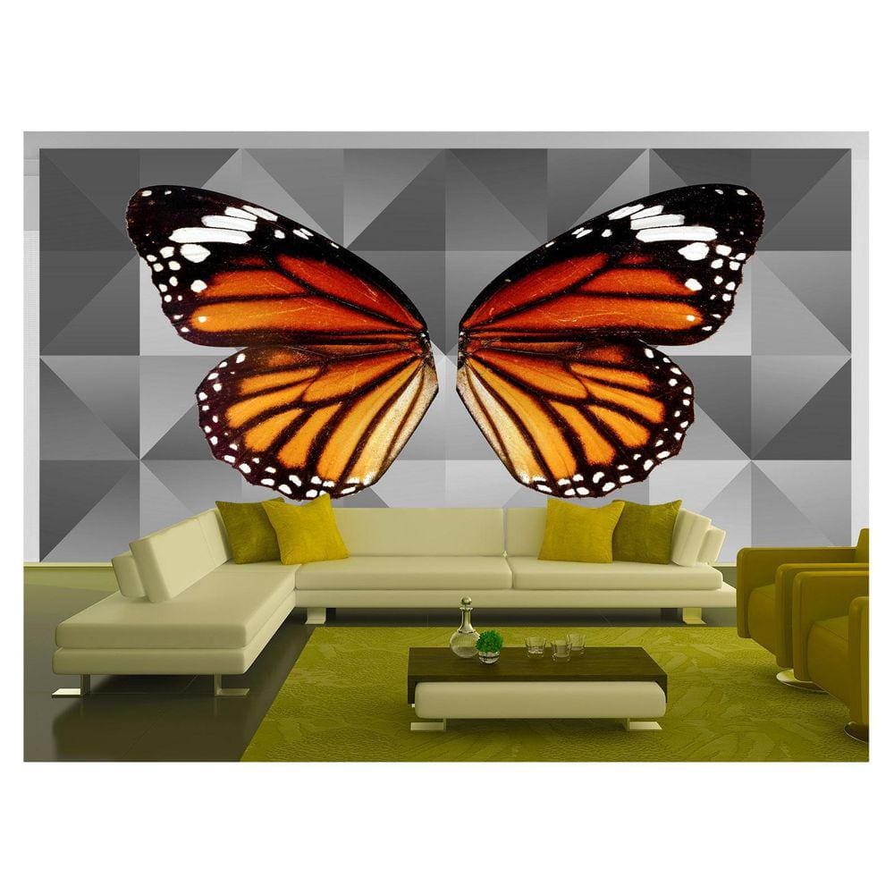 Papel De Parede 3D Arte Asas Selfie Insta Cores 3,5M Tra249