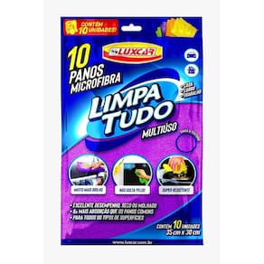 Panos Microfibra Luxcar - Uso Geral, Limpeza sem Riscos