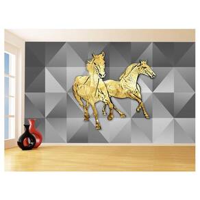 Papel De Parede Animais Pop Art Cavalos Cores 3,5M Pxa381