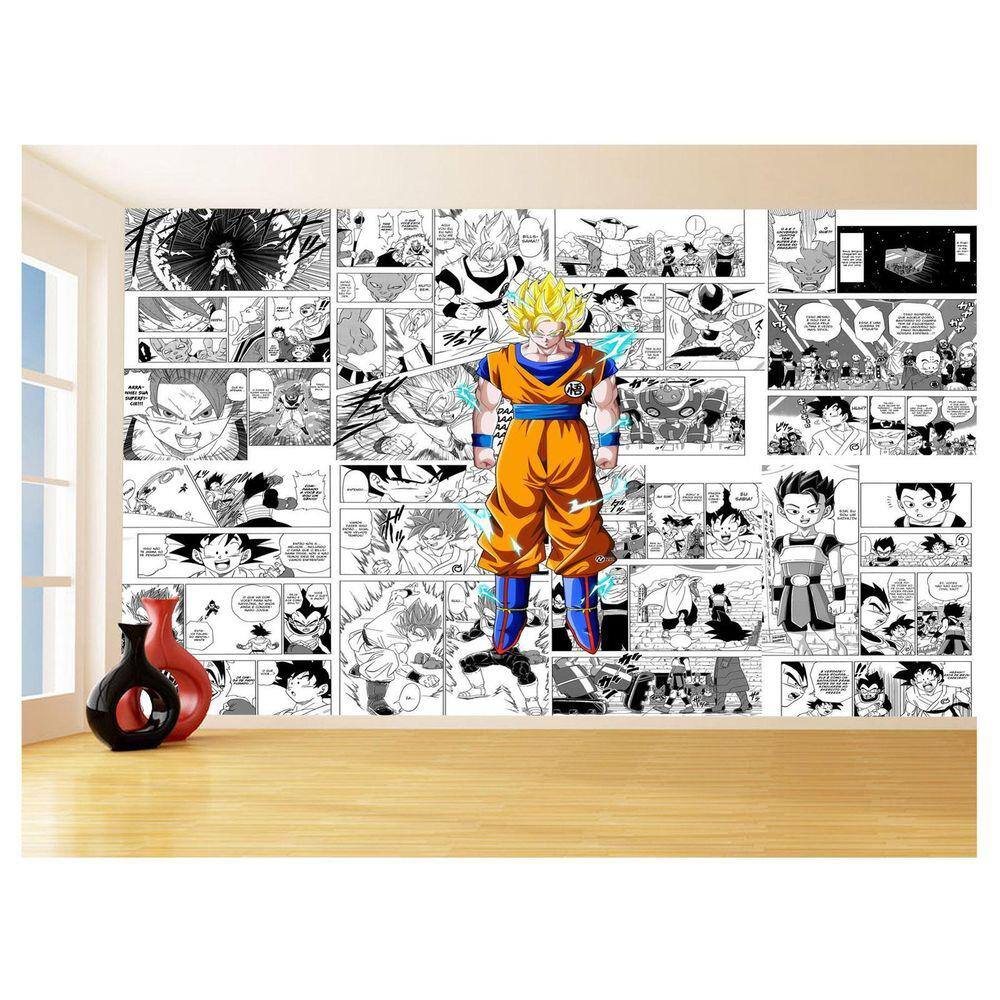 Papel De Parede Dragon Ball Goku Página Manga 3,5M Dbz630