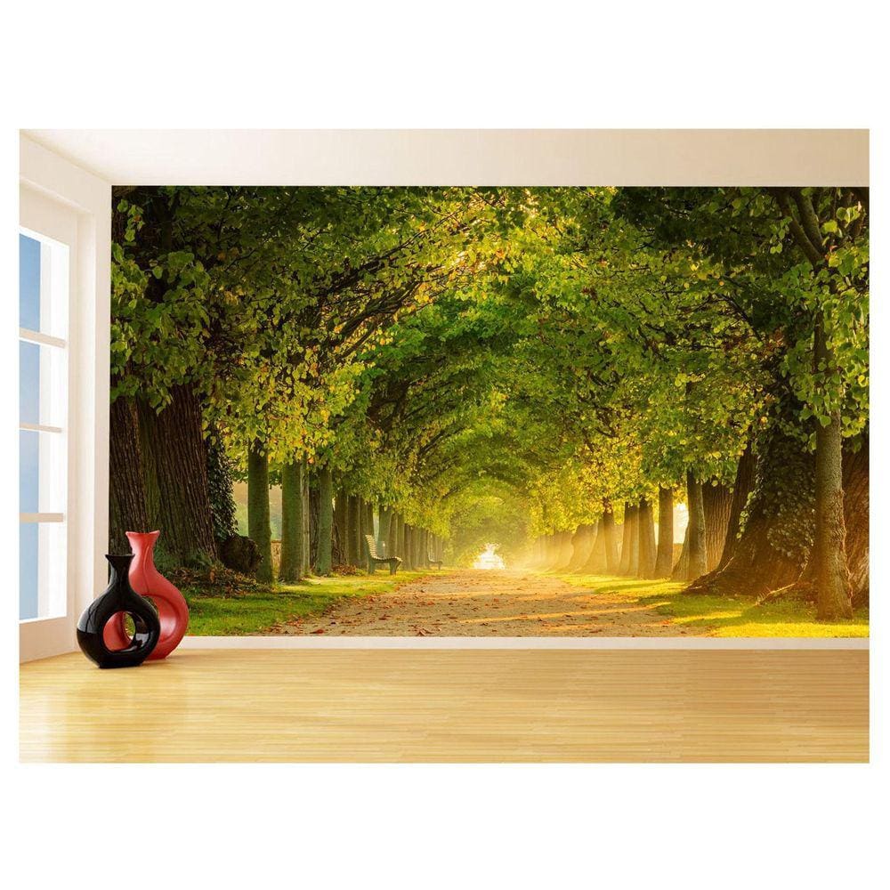 Papel De Parede 3D Estrada Caminho Paisagem 3,5M Nes139