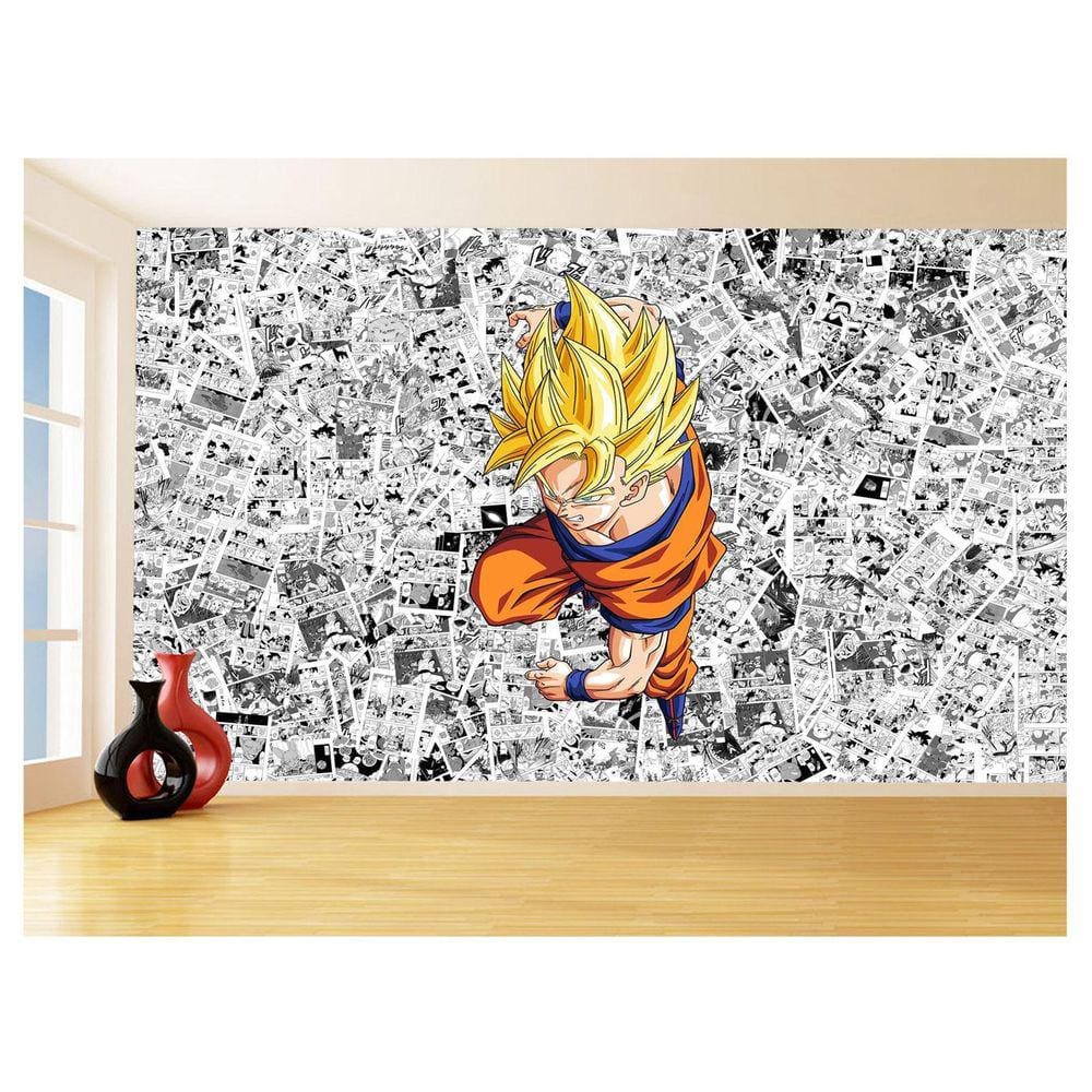 Papel De Parede Dragon Ball Goku Página Manga 3,5M Dbz517