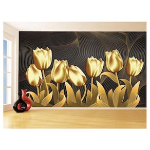 Papel De Parede 3D Floral Textura Sala Flores 3,5M Xfl323