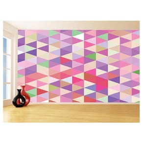 Papel De Parede Geométrico Triângulos Abstrato 3,5M Gmt73