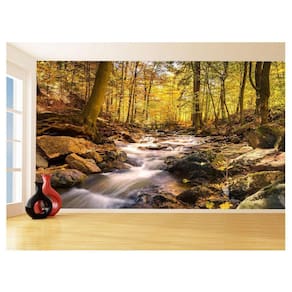 Papel De Parede 3D Paisagem Cachoeira Florestas 3,5M Nch221