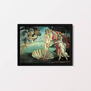 Quadro Botticelli Birth of Venus 24x18cm - Madeira Preta
