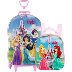 Kit Escolar Princesas Disney Mala e Lancheira 3d Maxtoy