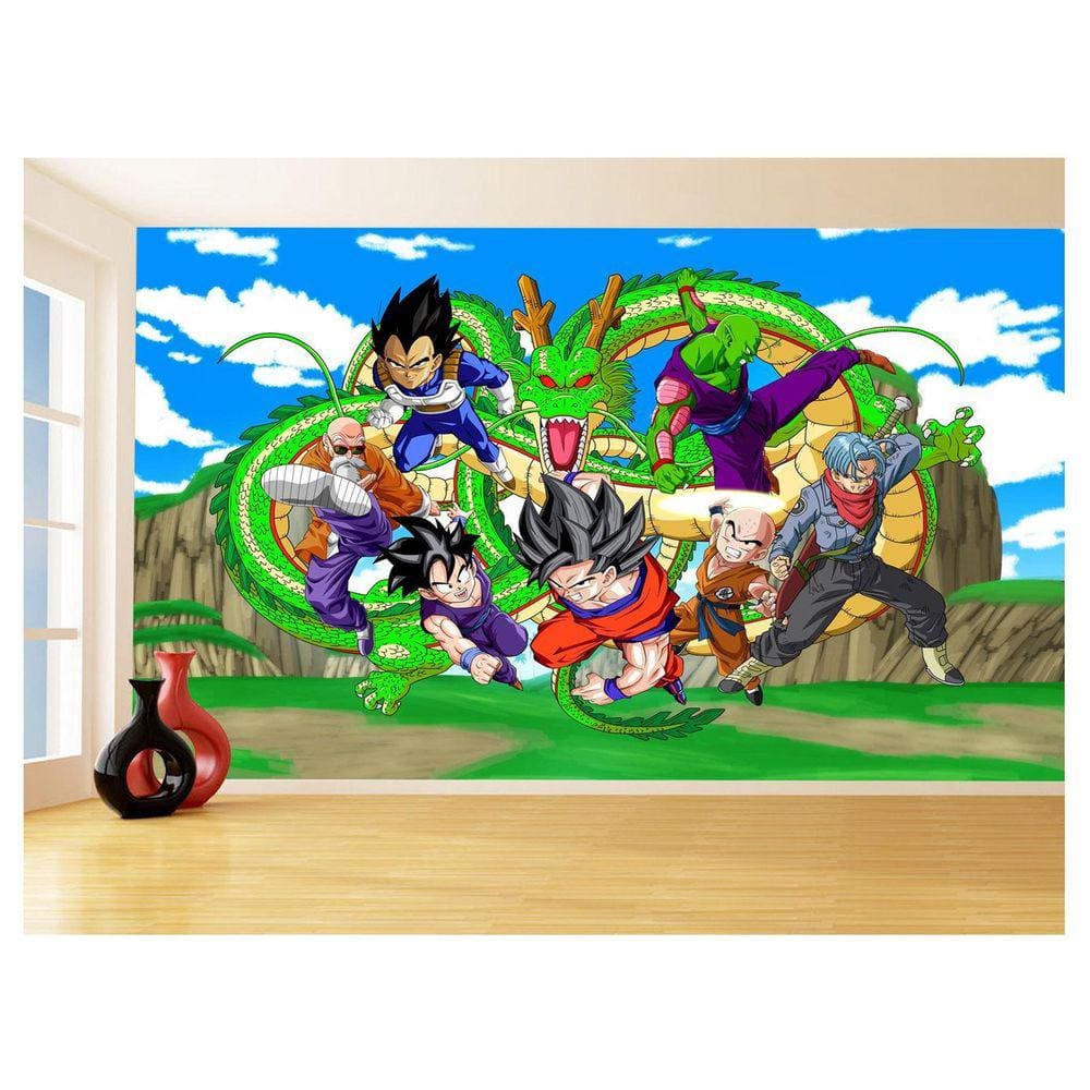 Papel De Parede Dragon Ball Goku Vegeta Anime 3,5M Dbz454